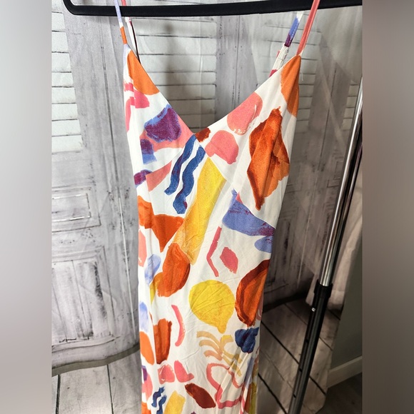 PORTRAIT OF AN ARTIST MIDI DRESS ORANGE - Picture 6 of 10